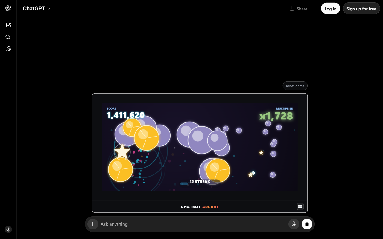 Bubble Burst mini-game