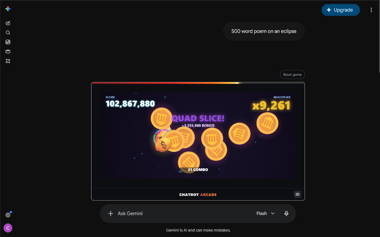 Token Ninja mini-game